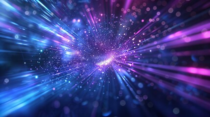 Obraz premium Abstract background with vibrant waves liquid shapes and glowing lights 3d rendering illustration