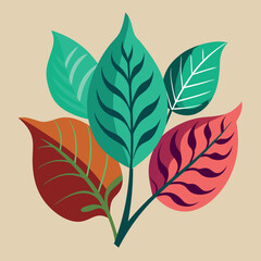 Fototapeta premium vector illustration of an abstract leaf