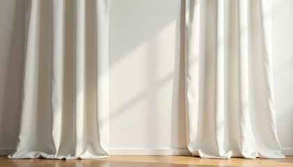 Simple curtain backdrop, neutral tones, subtle texture, fabric, backdrop, simple