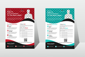Professional Business Flyer Template For Business Promotion, Creative Flyer For Advertising Business, Modern Business Flyer in A4 Page, Vector Flyer Template Set 