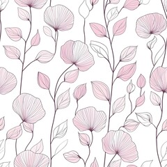 Delicate, floral pattern with soft pastel hues.