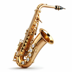 saxophone instrument musical on white background