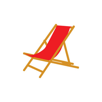 recommend clip art: Beach chair. Deckchair. Vector illustration.