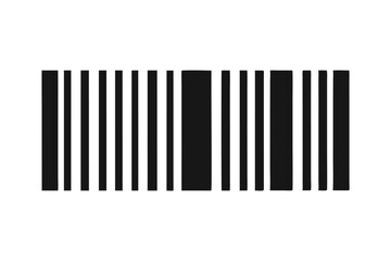 Simple barcode pattern in black vertical lines on a white background represents product data