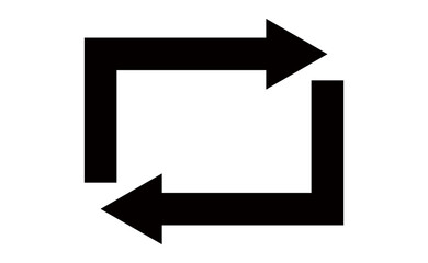 四角にまわる黒い矢印