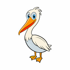 cartoon pelican vector