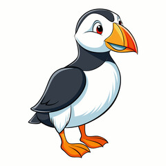 puffin  cartoon isolated on white
