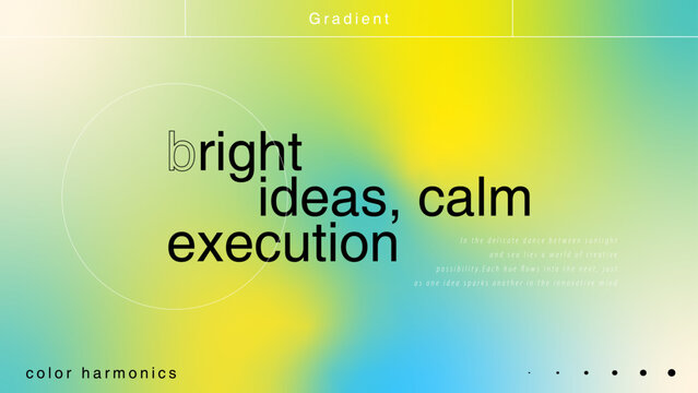 Spring Gradient Typography - Bright Ideas Calm Execution Design Template