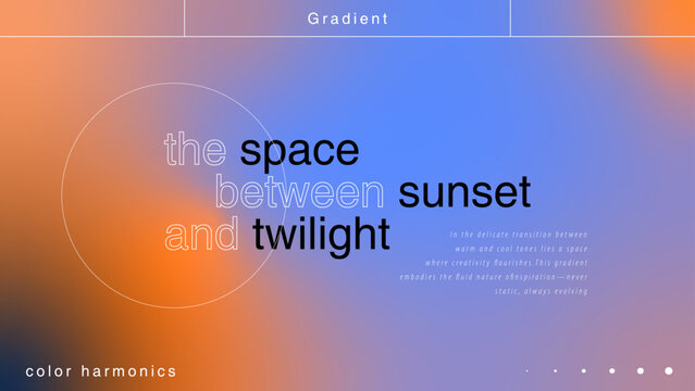 Sunset Twilight Gradient - Modern Typography Design Template