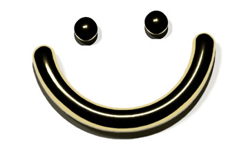 vector illustration of a golden smile sign