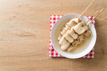 Odeng - Korean fish cake skewer in soup