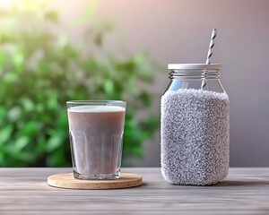 Choco drink, grainy jar