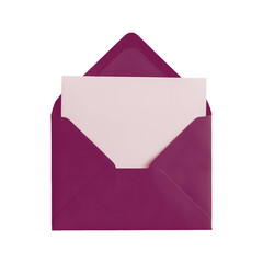 open envelope with blank card