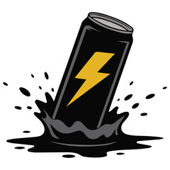 Energy drink fitness bottle isolated vector illustration on white background