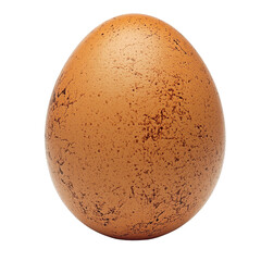 Brown egg with textured surface placed on a clean Transparent background for culinary purposes, Egg on PNG background