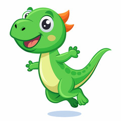 Fototapeta premium a small green dinosaur