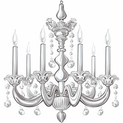 vector illustration of chandelier