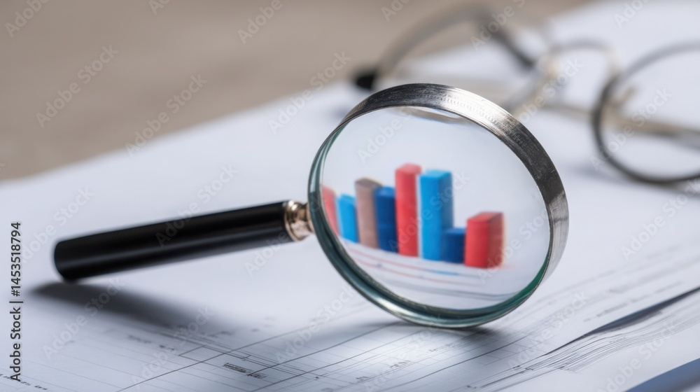 Poster innovative algorithmic insight icon representing ai-powered financial analysis and data-driven decis