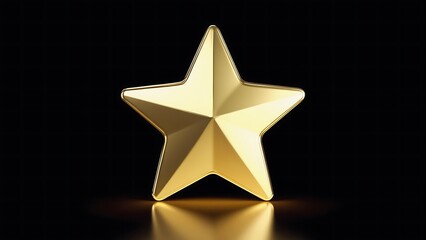 Golden Star on Black