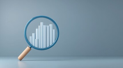 Illustrated budget forecasting icon concept focused on predicting fiscal trends and analyzing financial growth potential