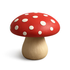 Colorful 3D Toadstool Mushroom Seat with Polka Dots Design