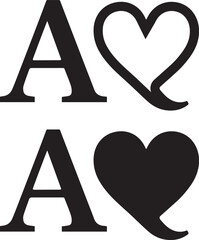 AQ LETTER LOGO Editable vector