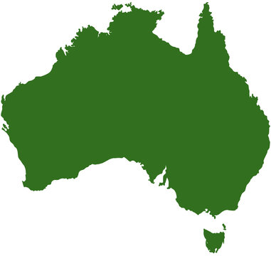 Silhouette map of Australia