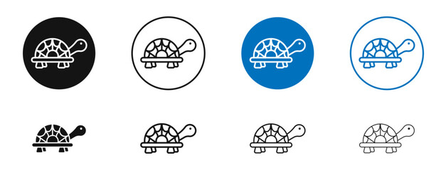 Tortoise icon. Vector outline illustration. vector logo template