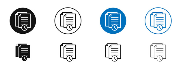 Temporary files icon. Vector outline illustration. vector logo template