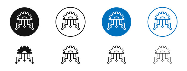 Technology icon. Vector outline illustration. vector logo template