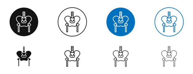 Pelvis icon. Vector outline illustration. vector logo template