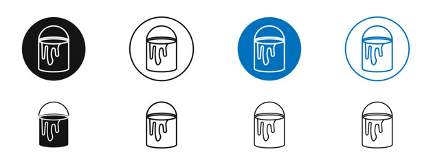 Paint Bucket icon. Vector outline illustration. vector logo template