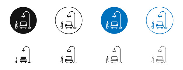 Lounge icon. Vector outline illustration. vector logo template