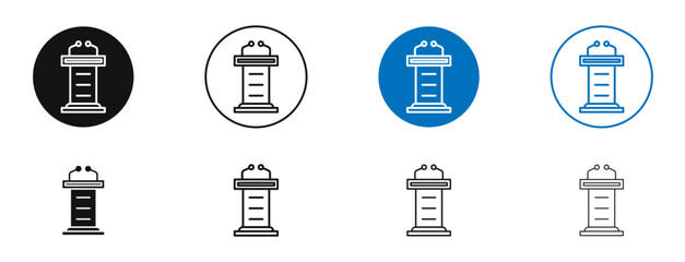 Lectern icon. Vector outline illustration. vector logo template