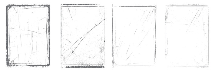 Set of frame different distressed black texture. Distress overlay vector textures. Set of dotted abstract frame. Distressed overlay texture.	