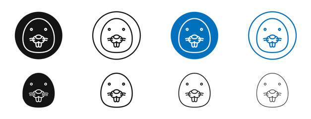 Beaver icon. Vector outline illustration. vector logo template