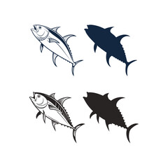 Fototapeta premium fish silhouette art