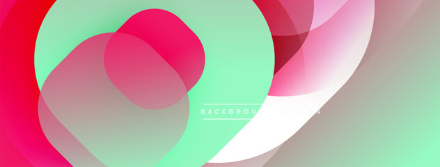 Obraz premium Abstract colorful shapes overlap. Soft gradients create dynamic visual effect. Modern design suitable for backgrounds, presentations.