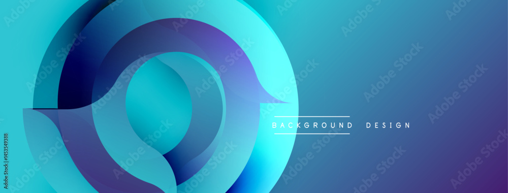 Poster Abstract flowing shapes, blue purple gradients. Modern design element, dynamic composition, smooth transitions. Minimalist aesthetic.