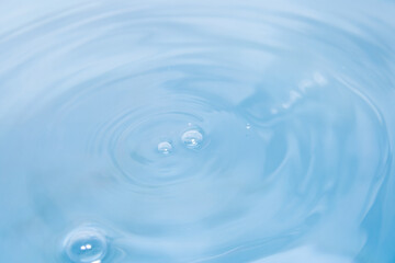 water drops on blue background