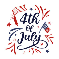 Obraz premium 4th of july vector design