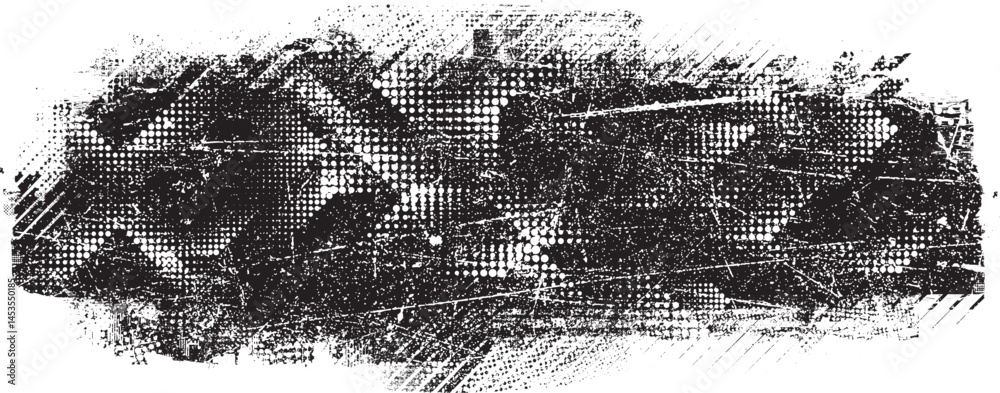 Poster Grunge textured banner with rough edges. Speckled texture. Overlay grunge texture . Simply place texture over any object to create grunge effect . Banner with scratched surface for your design. 