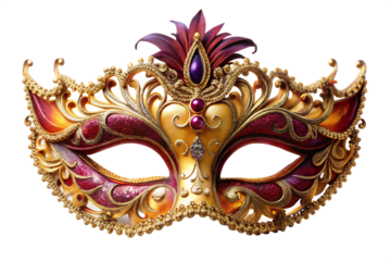 elegant carnival mask isolated on white background PNG