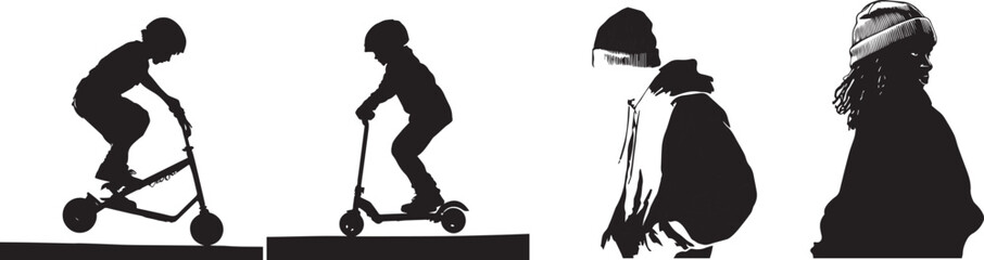 people figure in motion,man,woman,people body icon sets