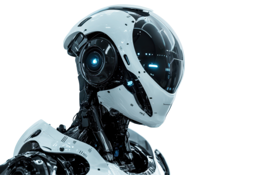High tech robot character brings innovation and style to digital designs branding or futuristic storytelling projects
