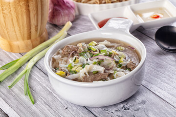 Vietnamese Pho Bo soup with beef