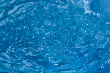 water drops on blue background