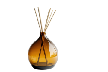 A clear glass aroma diffuser brings soothing vibes to any design focused on peace and comfort