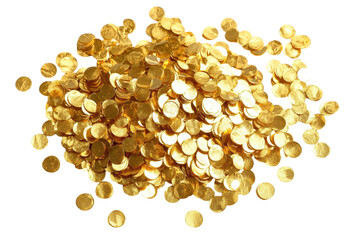 Gold confetti creates a festive atmosphere ideal for invitations announcements or celebration themed visuals