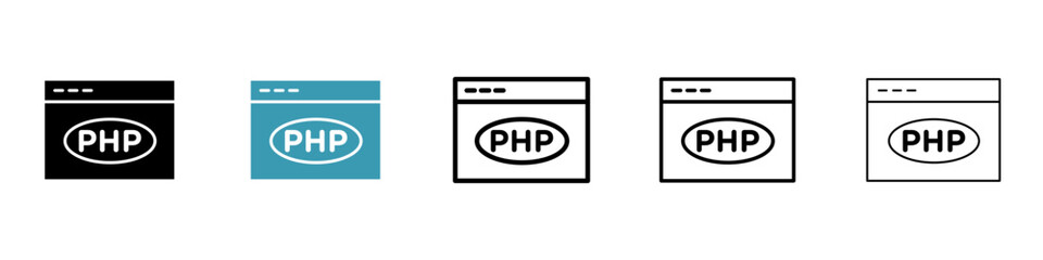 php icon. Design for web and mobile app. Vector illustration